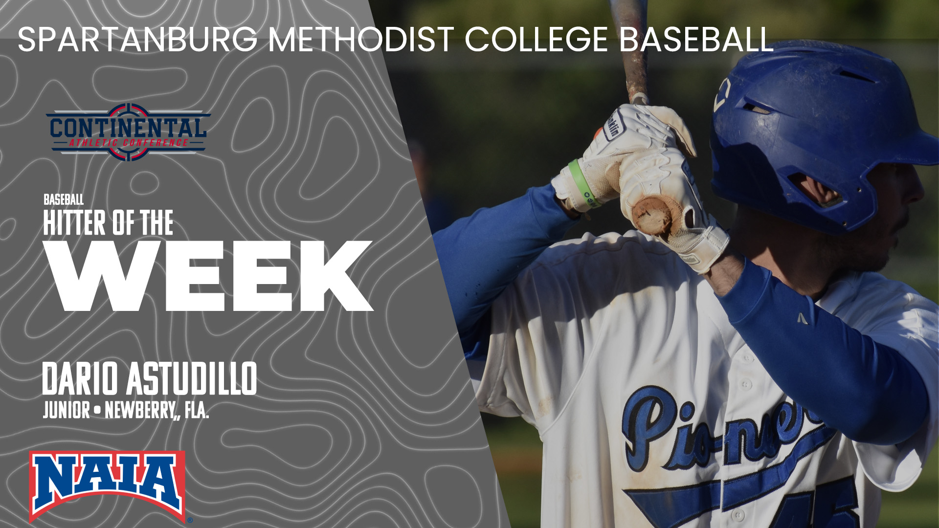 Dario Astudillo Named CAC Hitter of the Week