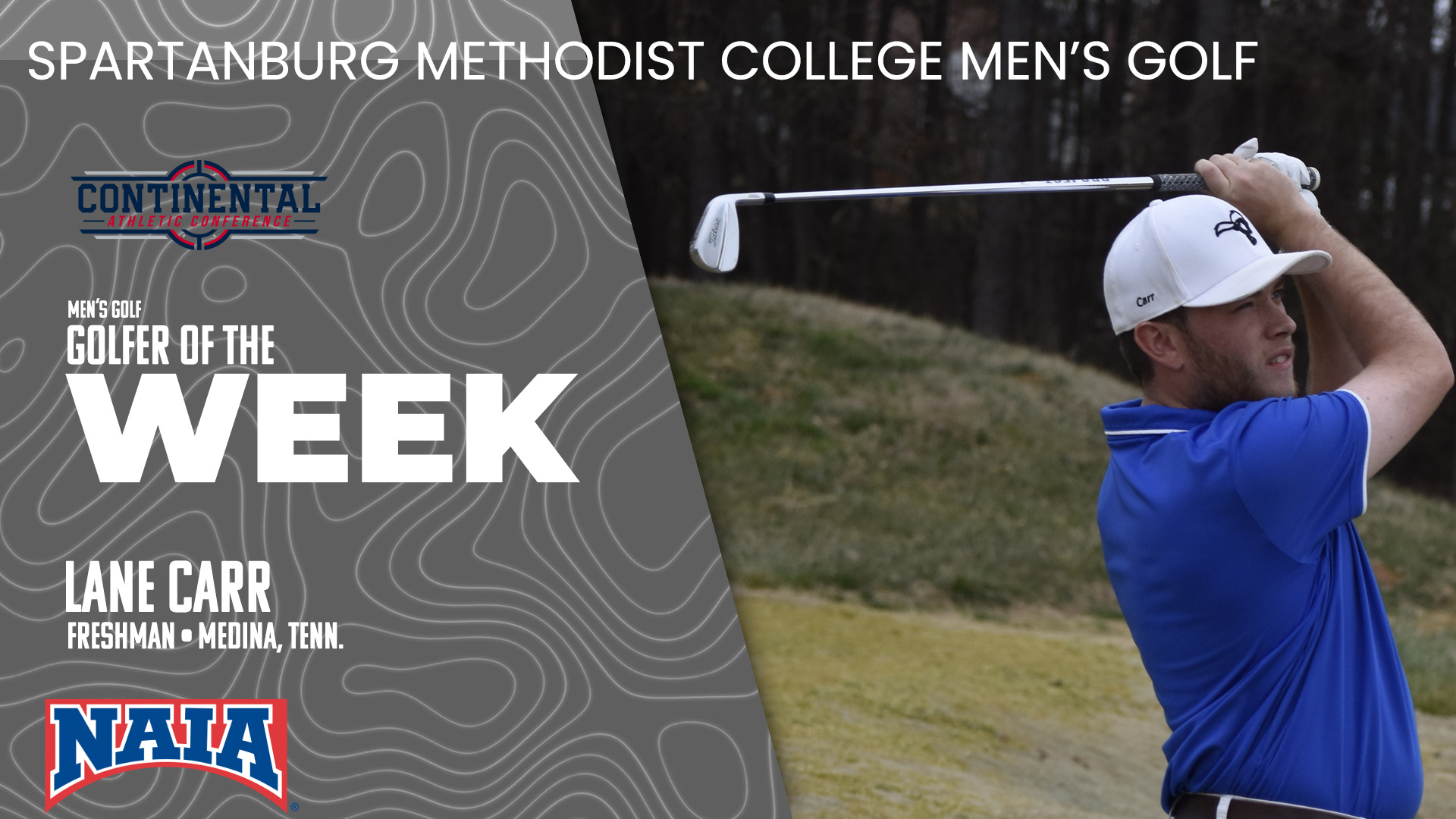 Lane Carr Named CAC Men's Golfer of the Week