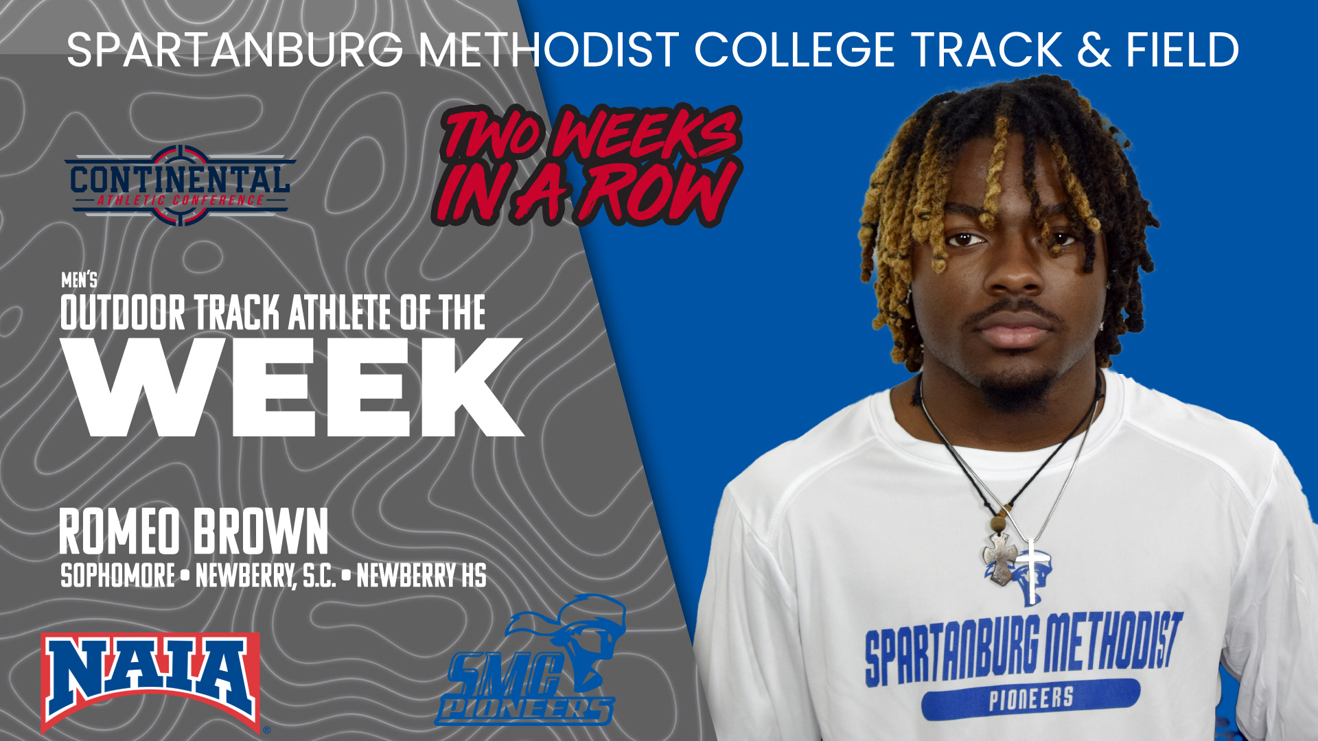 SMC's Romeo Brown Repeats as CAC Men's Outdoor Track Athlete of the Week