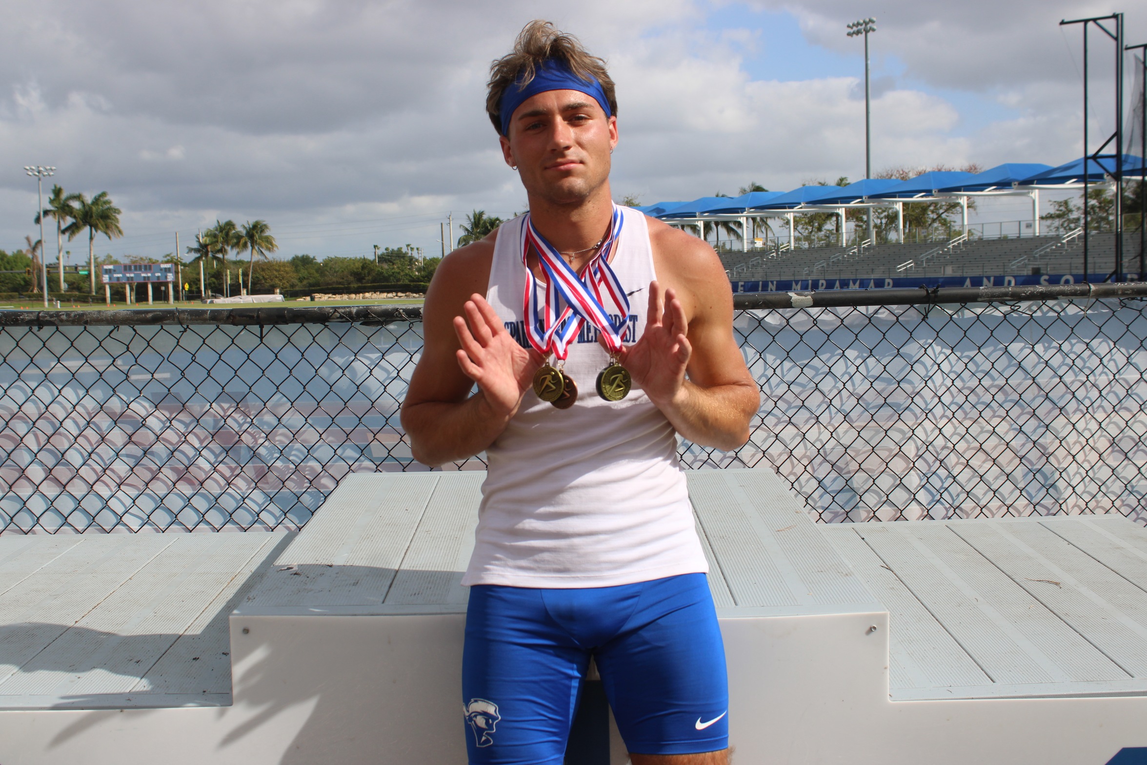 Parker Balog was named the CAC Track Athlete of the Year / Photo by Brenda Bogle / courtesy of FNC