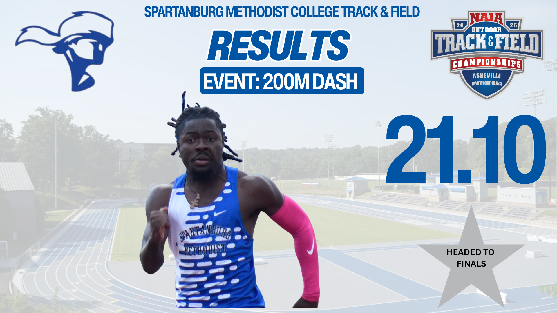 Brown Highlights Strong Opening Day for SMC at NAIA Championships; Qualifies for 200m Finals