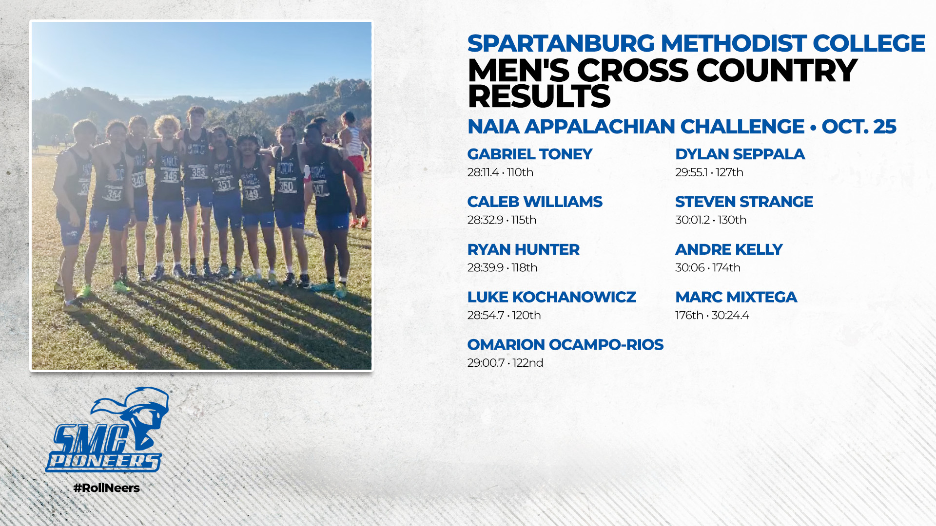 Toney Sets PR by Two Minutes to Lead SMC Men's Cross Country