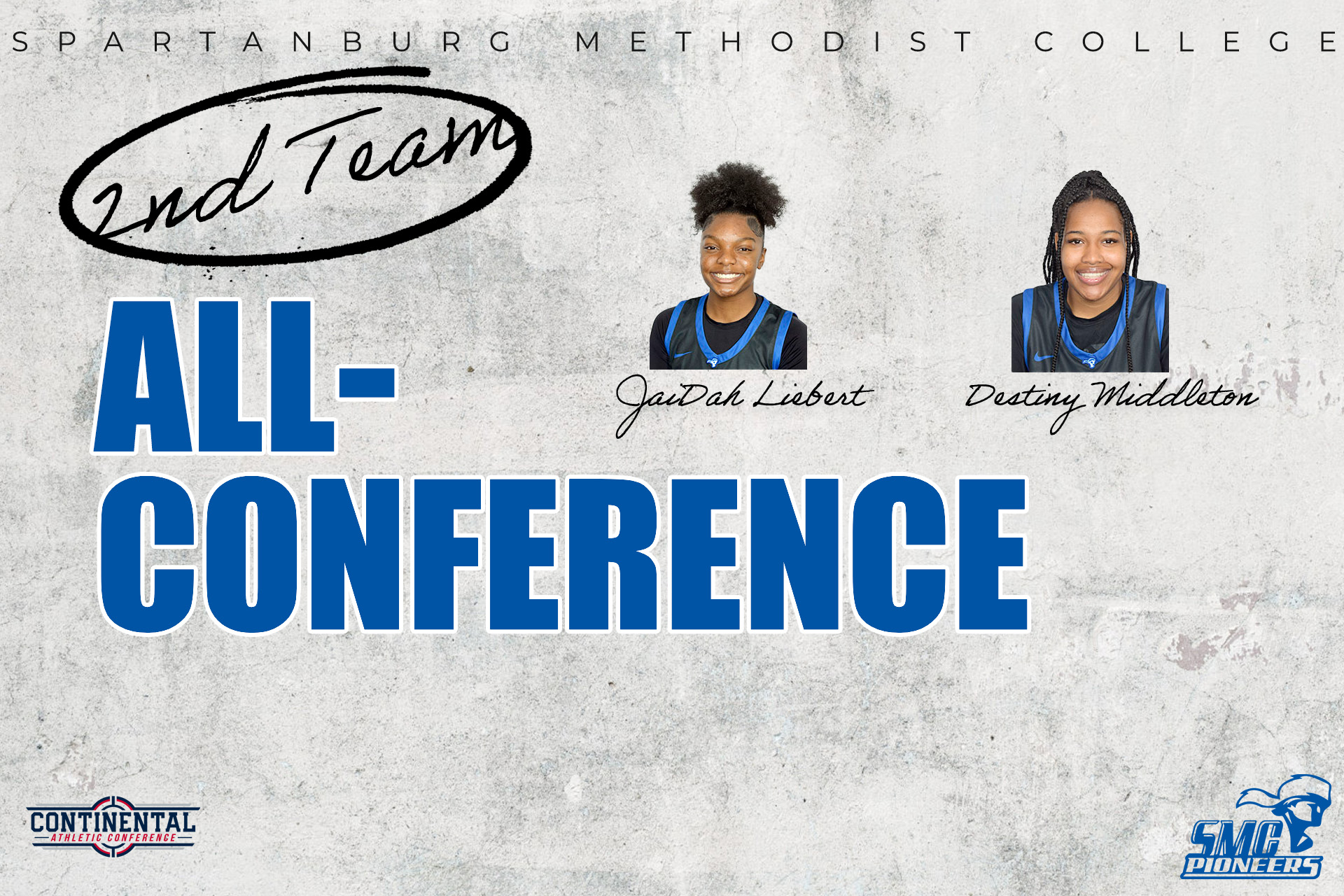 JaiDah Liebert and Destiny Middleton Earn Second Team All-CAC Honors