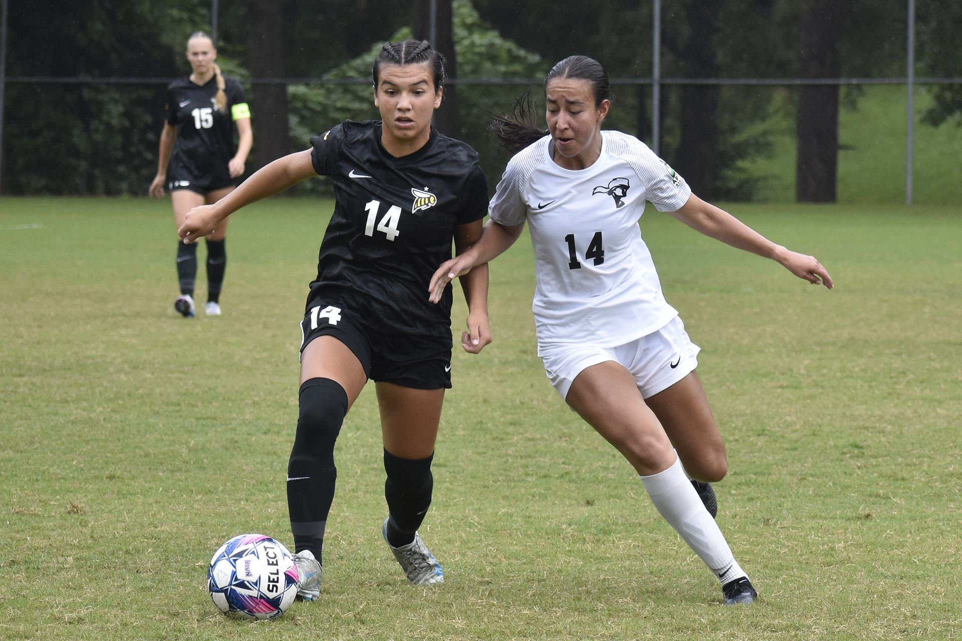Photo by Bryan Guerrero; Valentina Garzon had a shot in the 81st minute that hit the post.