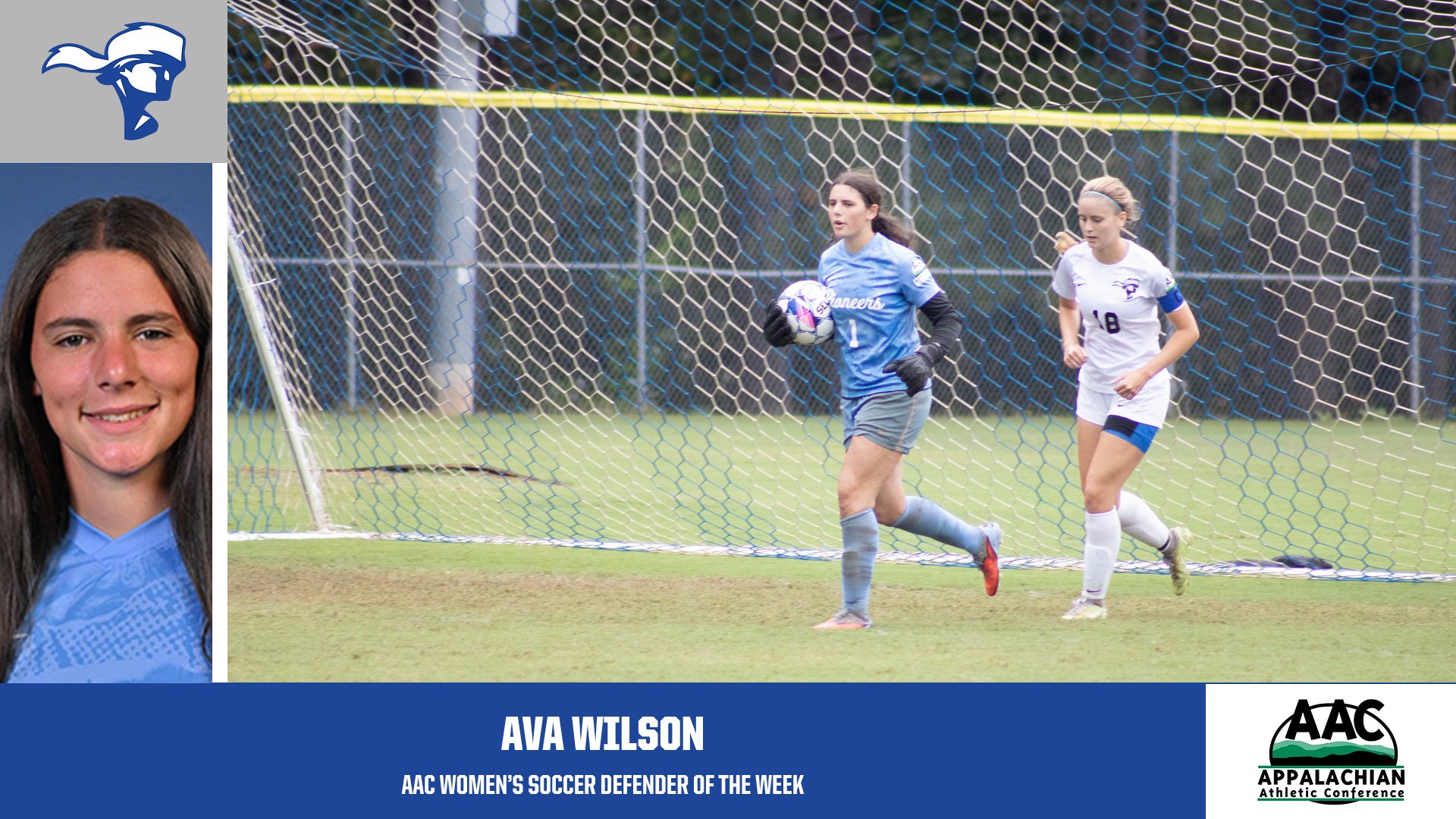 Pioneers Goalkeeper Ava Wilson Collects Weekly Conference Accolade