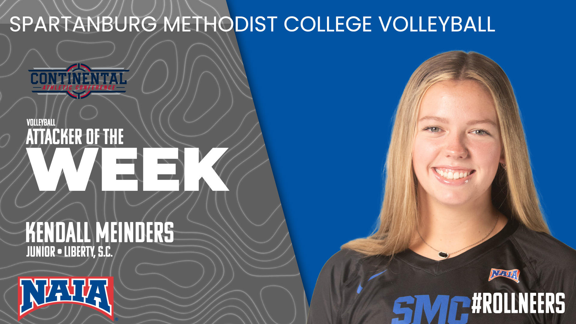 Kendall Meinders Named CAC Volleyball Attacker of the Week