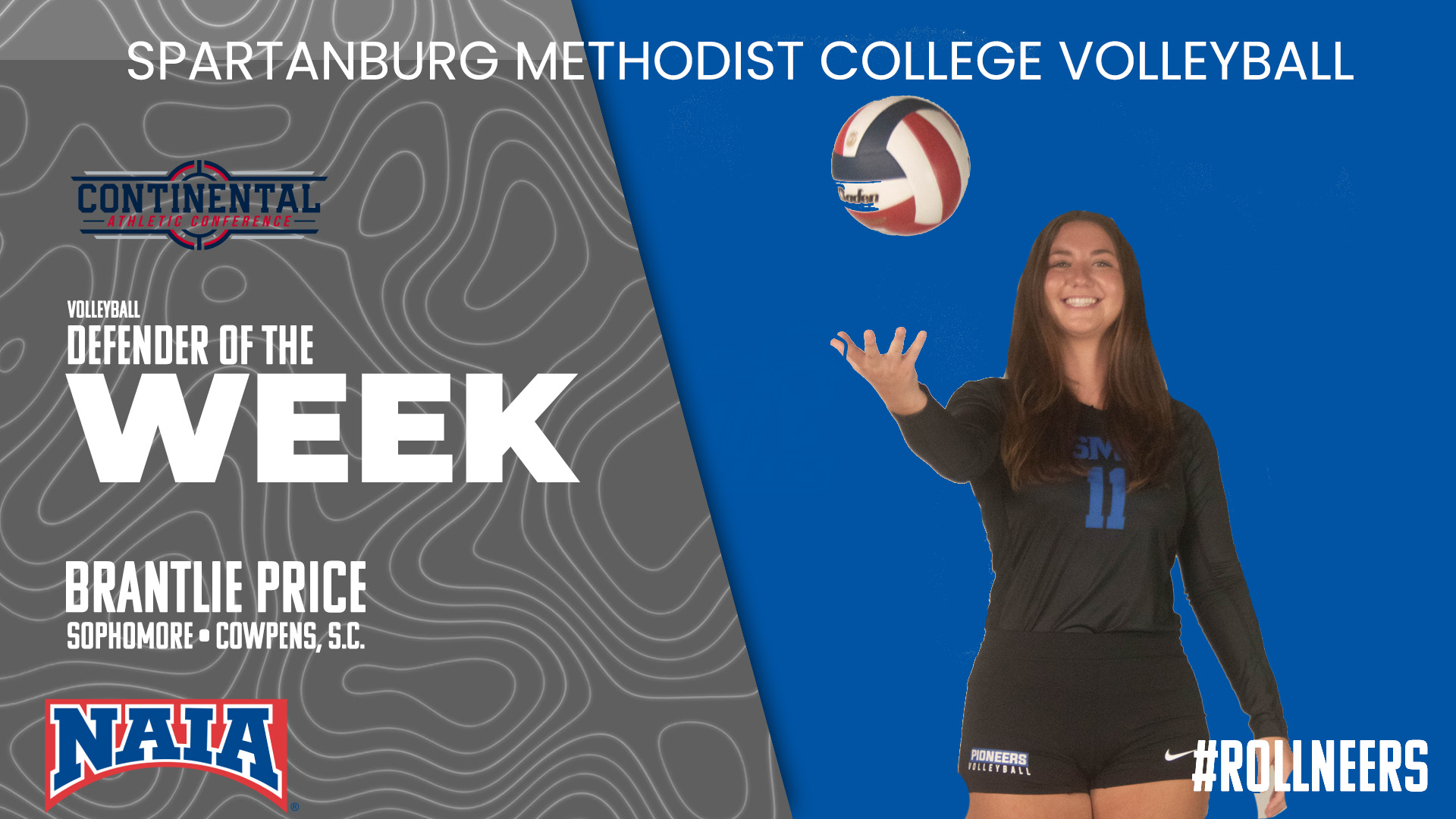 Brantlie Price Secures CAC Defender of the Week Honors